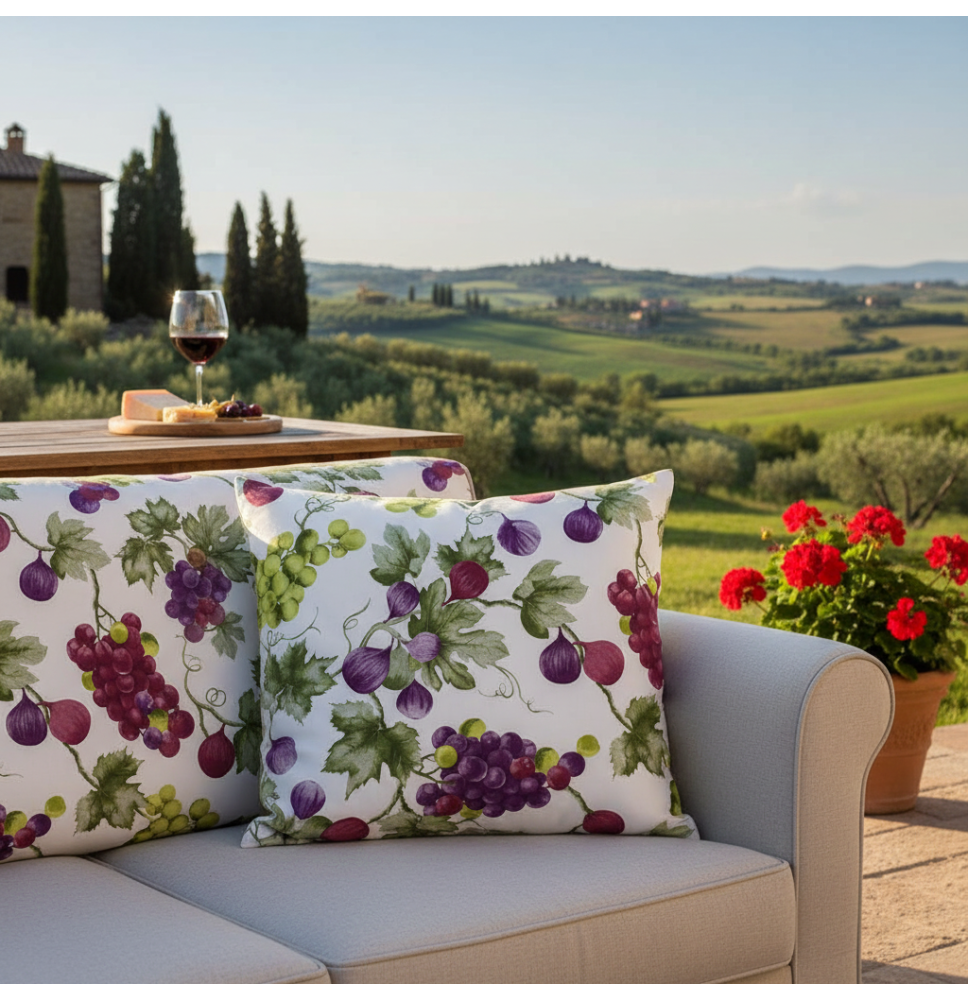 Párnahuzat Szőlő és füge