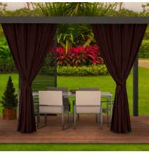 Kerti függöny a teraszon MIG22 barna
