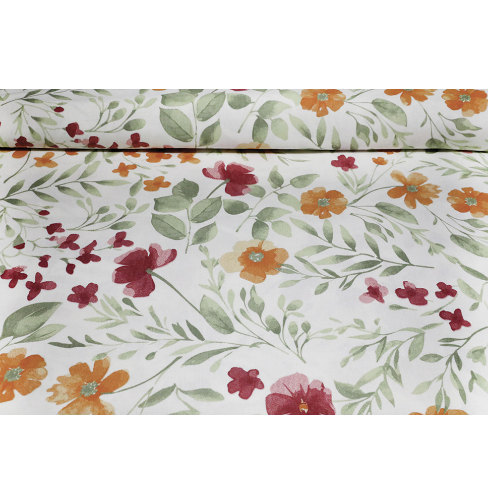 Dekoratív pamutszövet Akvarell rét, szélesség 140 cm