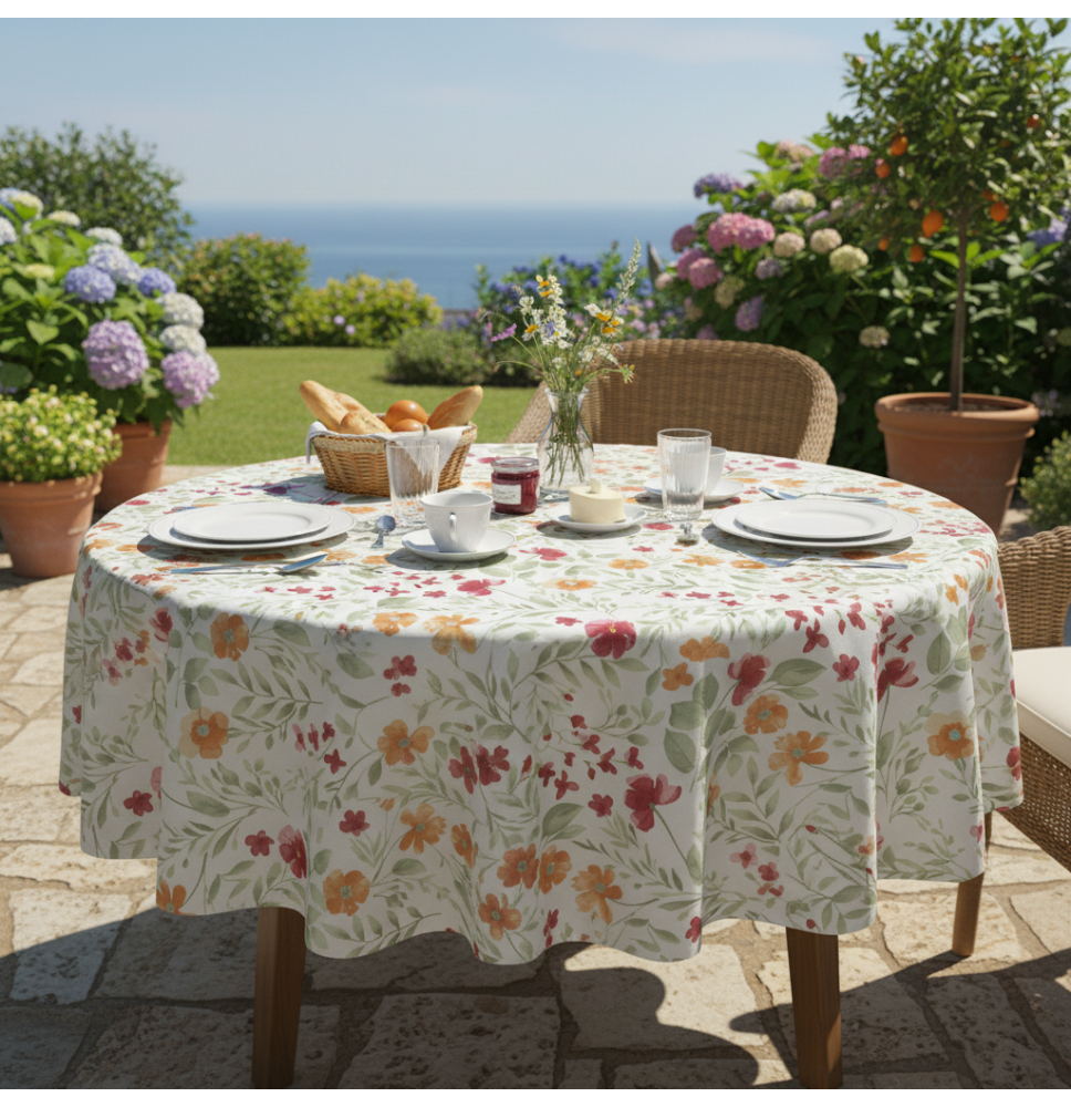 Kerek terítő Akvarell rét