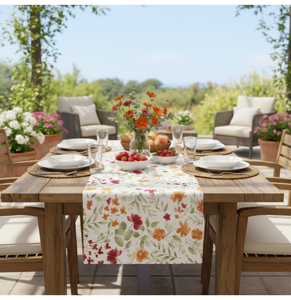 Asztali futó Akvarell rét