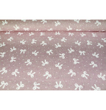 Dekoratív anyag masnik rózsaszín alapon