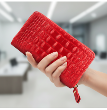 Női bőr pénztárca 382 piros Olaszországban gyártva