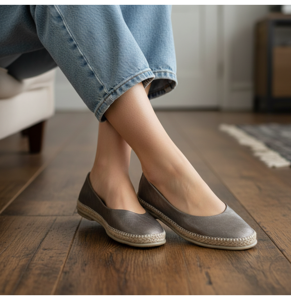 Női bőr mokaszinok 1118 bronz The Flexx