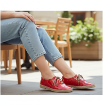 Dámske kožené mokasíny 1120 červené The Flexx