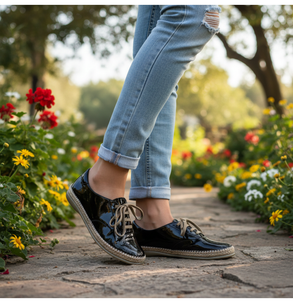 Dámske kožené mokasíny 1120 čierne The Flexx