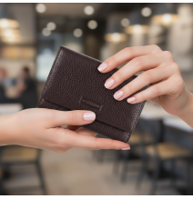 Női bőr pénztárca sötétbarna PIERRE CARDIN