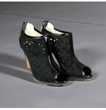 Fekete női cipzáras szivattyúk 636 Elisa Morelli