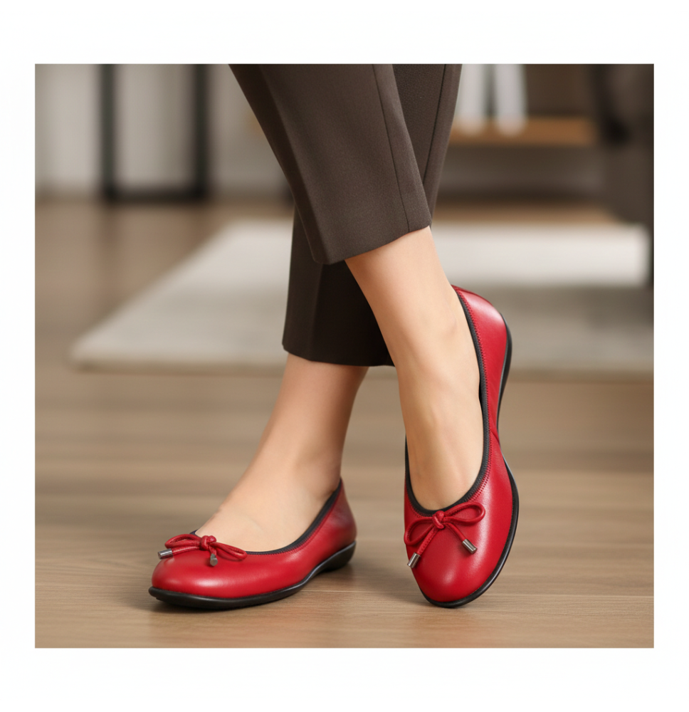 Női balerina 1102 piros THE FLEXX