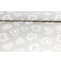 Futófelület az asztalon fehér szívek, Made In Italy