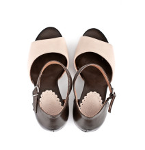 Női szandál ék 892 bézs Freemood