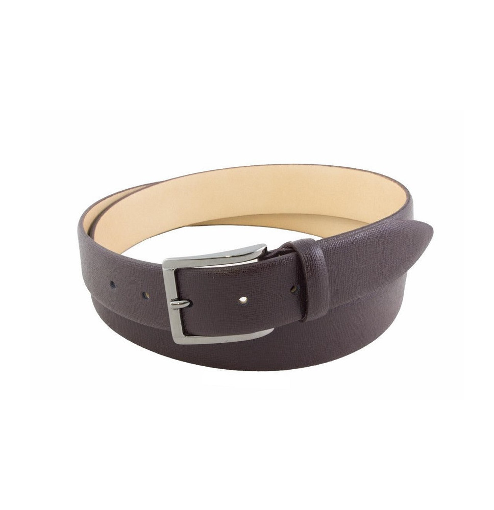 Férfi bőrszíj, 80 barna, Olaszországban gyártva