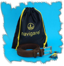 Férfi bőröv 547 sötétbarna Navigare