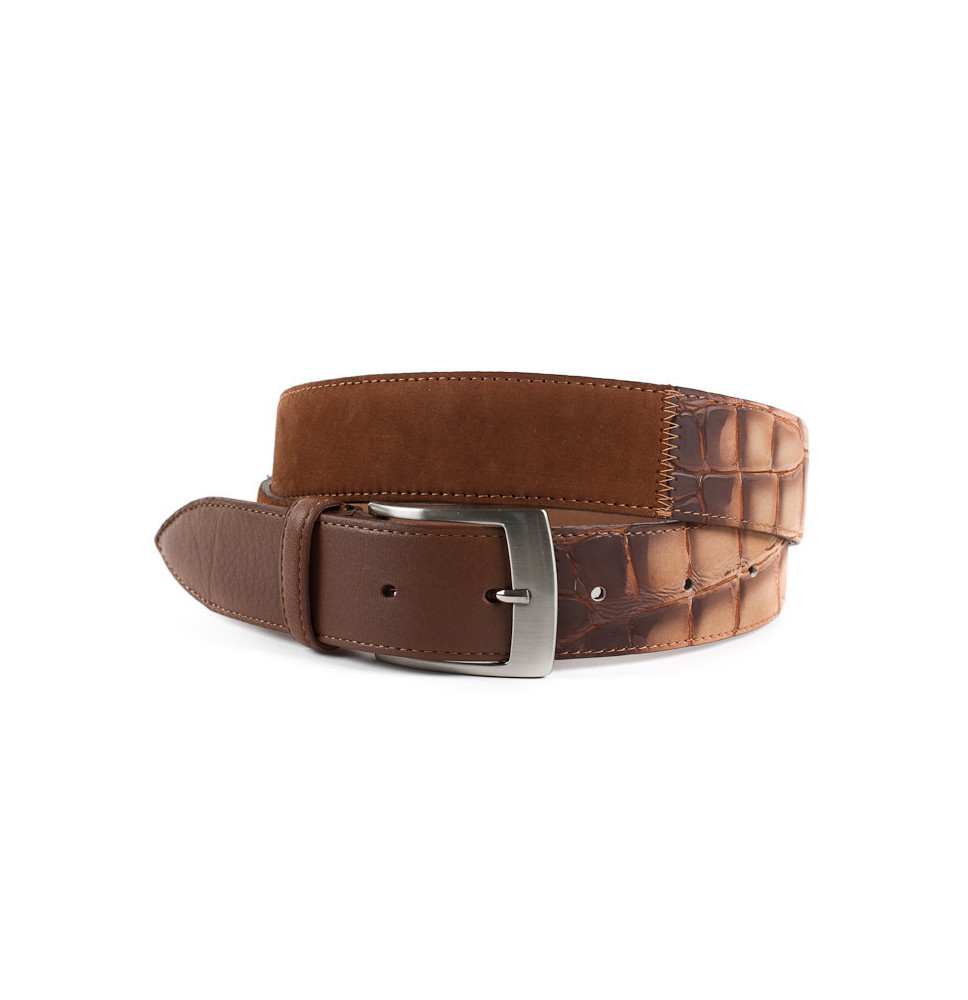 Férfi bőröv, 872 barna, Olaszországban gyártva