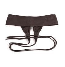 Női bőr fűzős öv 839 sötétbarna