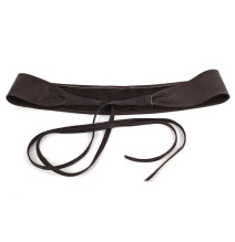 Női bőr fűzős öv 839 sötétbarna