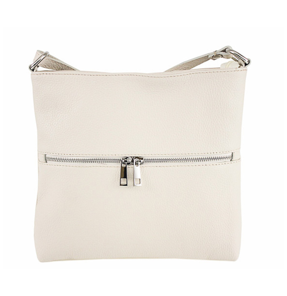 Bőr válltáska 147 bézs, Olaszországban gyártva