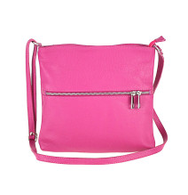 Bőr válltáska 147 fukszia Made in Italia