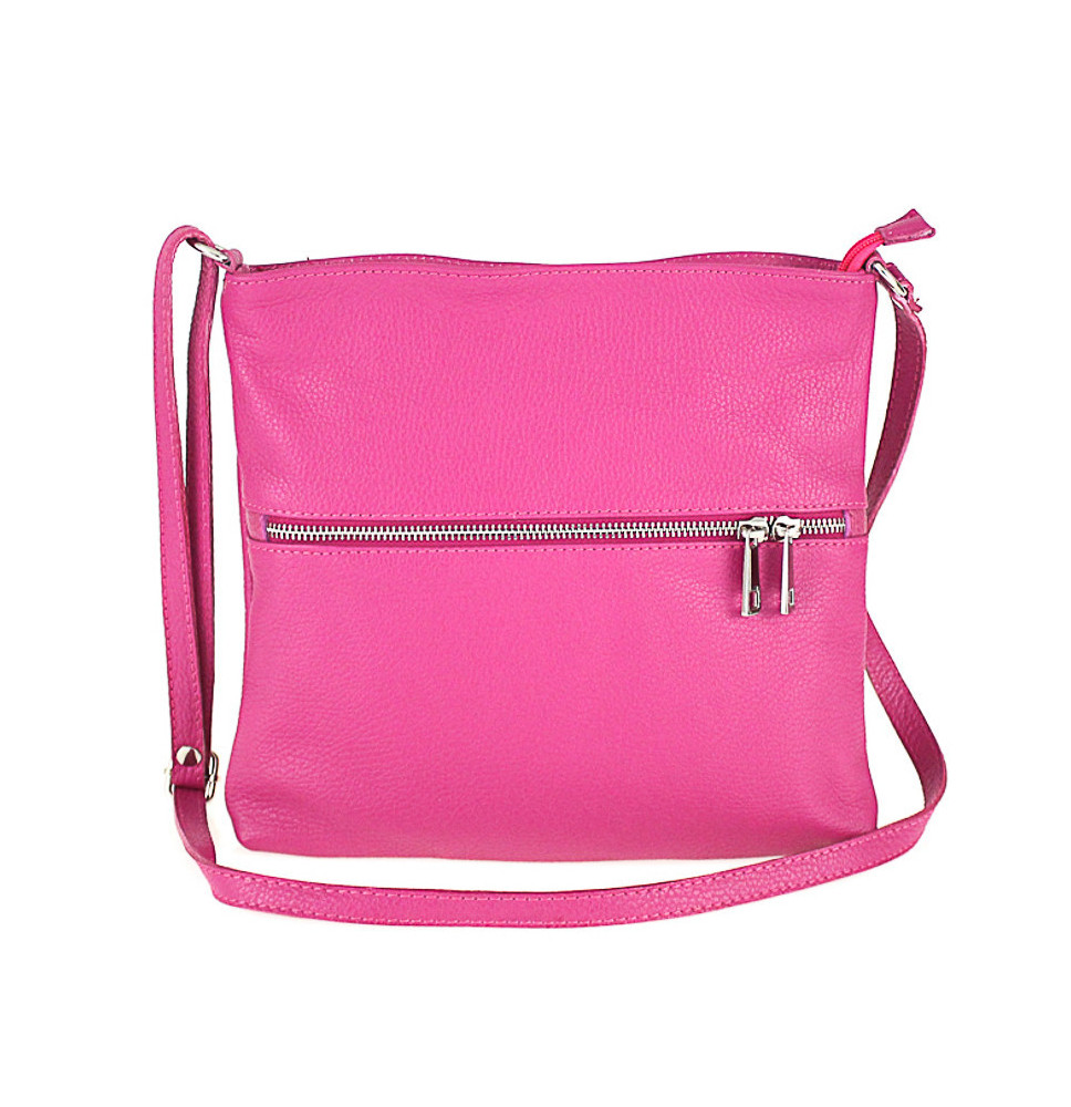 Bőr válltáska 147 fukszia Made in Italia