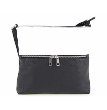 Bőr válltáska 147 fekete-fehér Készült Olaszországban