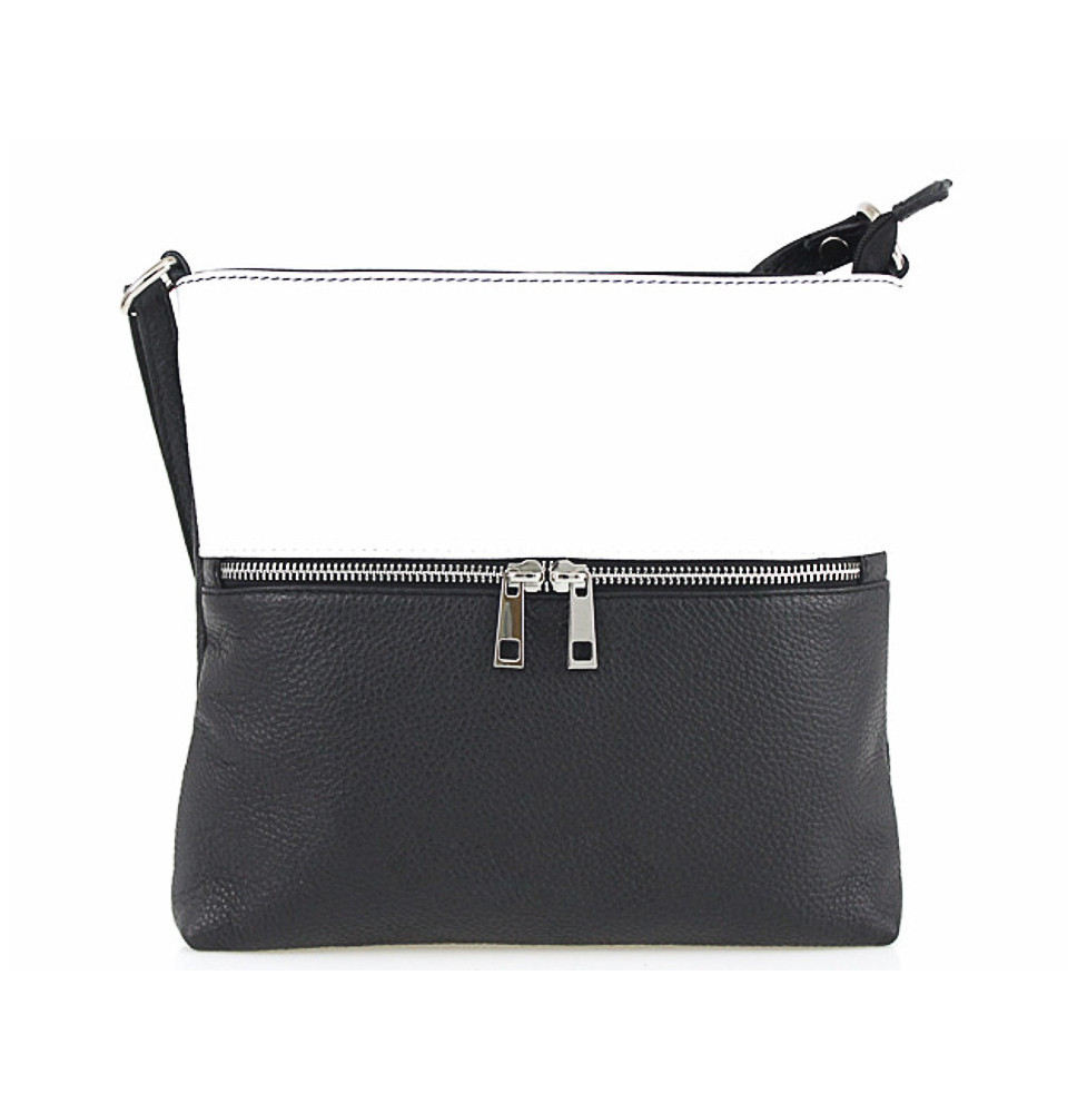 Bőr válltáska 147 fekete-fehér Készült Olaszországban