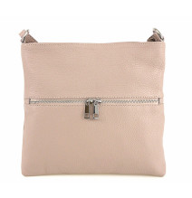 Bőr válltáska 147 rózsaszín, Olaszországban gyártva