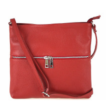 Bőr válltáska 147 piros Gyártva Olaszországban