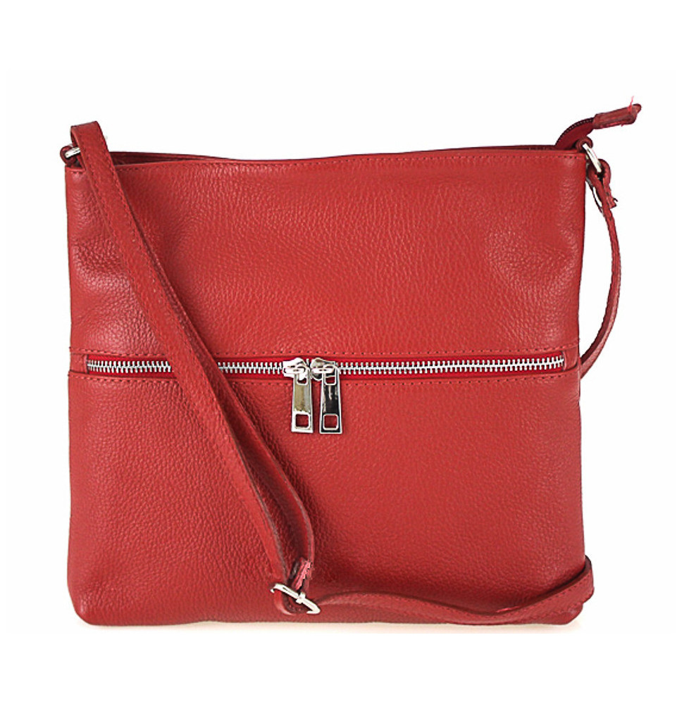 Bőr válltáska 147 piros Gyártva Olaszországban