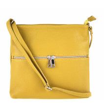 Bőr válltáska 147 okker. Olaszországban gyártva