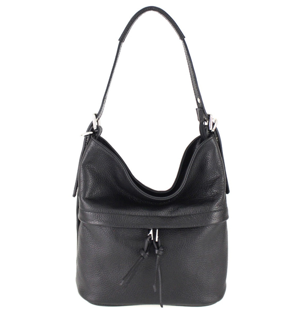 Fekete bőr válltáska 631